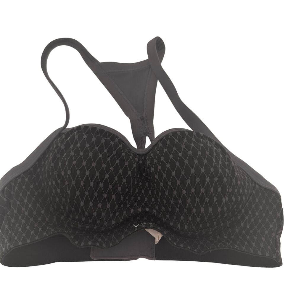 Victoria's Secret VSX Sport Black & Grey Halter Sports Bra Size 32B